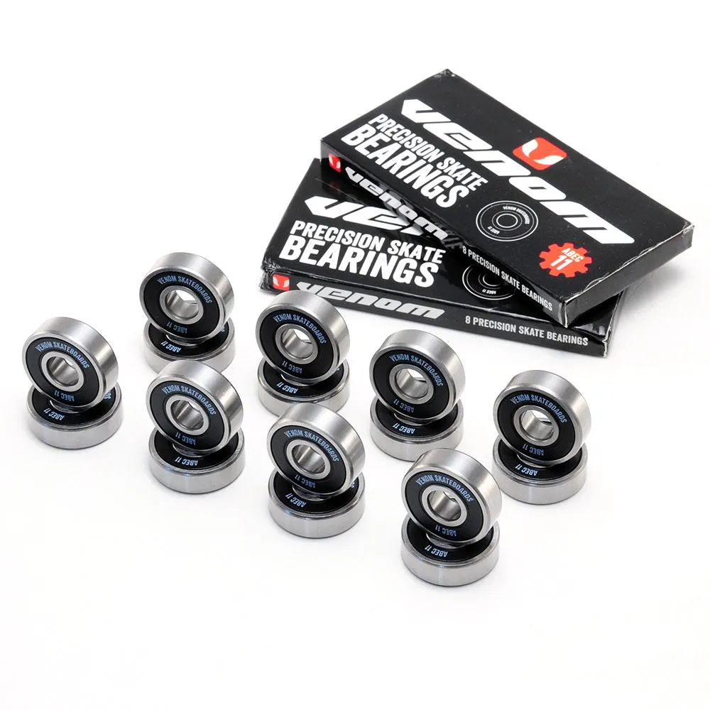 Venom Skateboards ABEC 11 Pro Quad Inline Roller Skate Bearings x16
