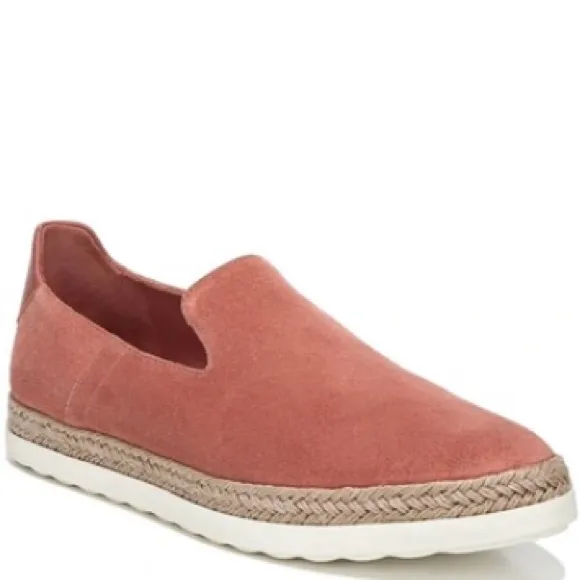 Vince Dillon Sneaker in Terracotta Rose Women’s Suede Slip Ons Size 9