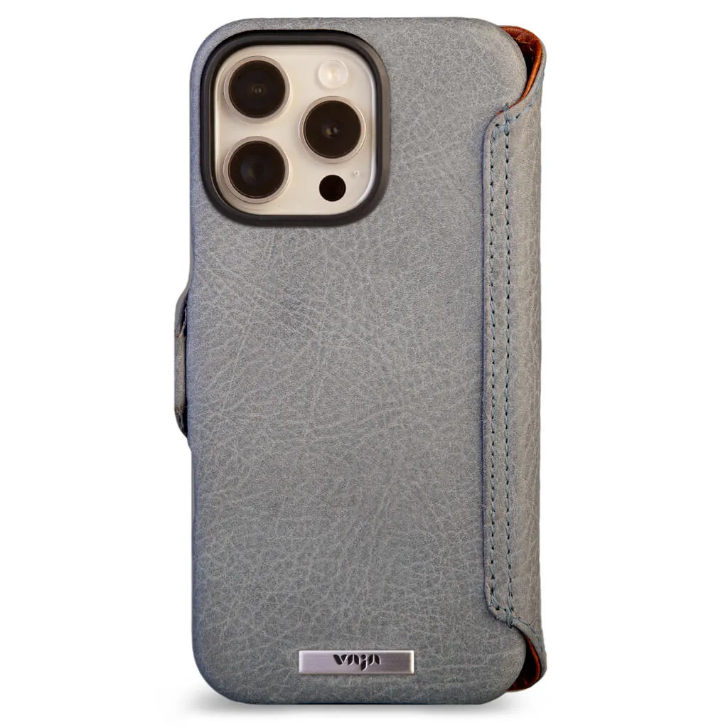 Wallet - iPhone 16 Pro Max leather case V-Mag