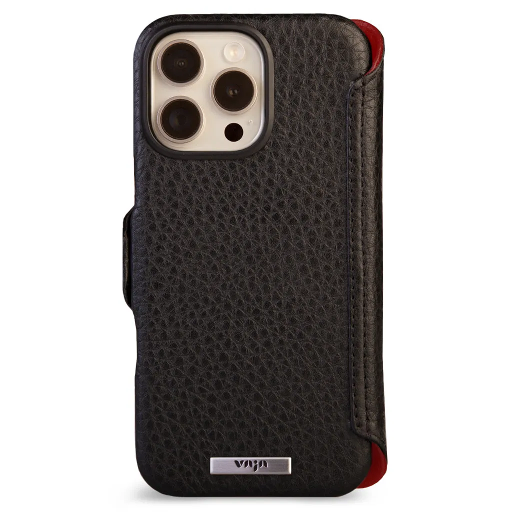 Wallet - iPhone 16 Pro Max leather case V-Mag