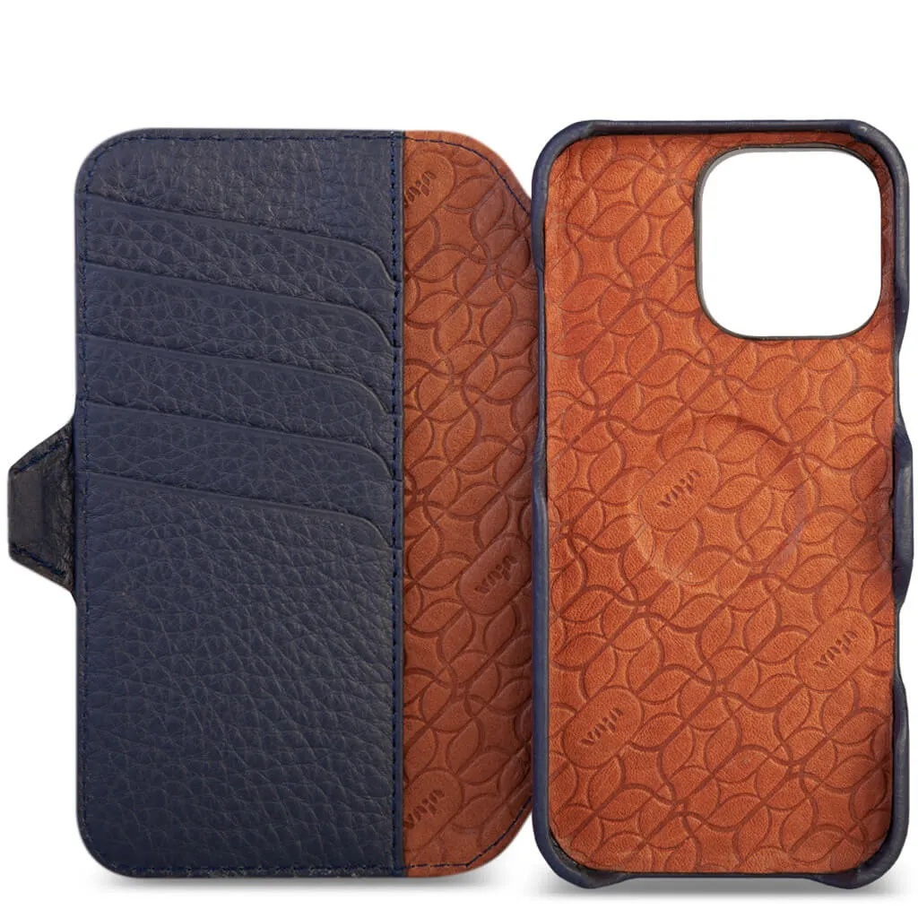 Wallet - iPhone 16 Pro Max leather case V-Mag