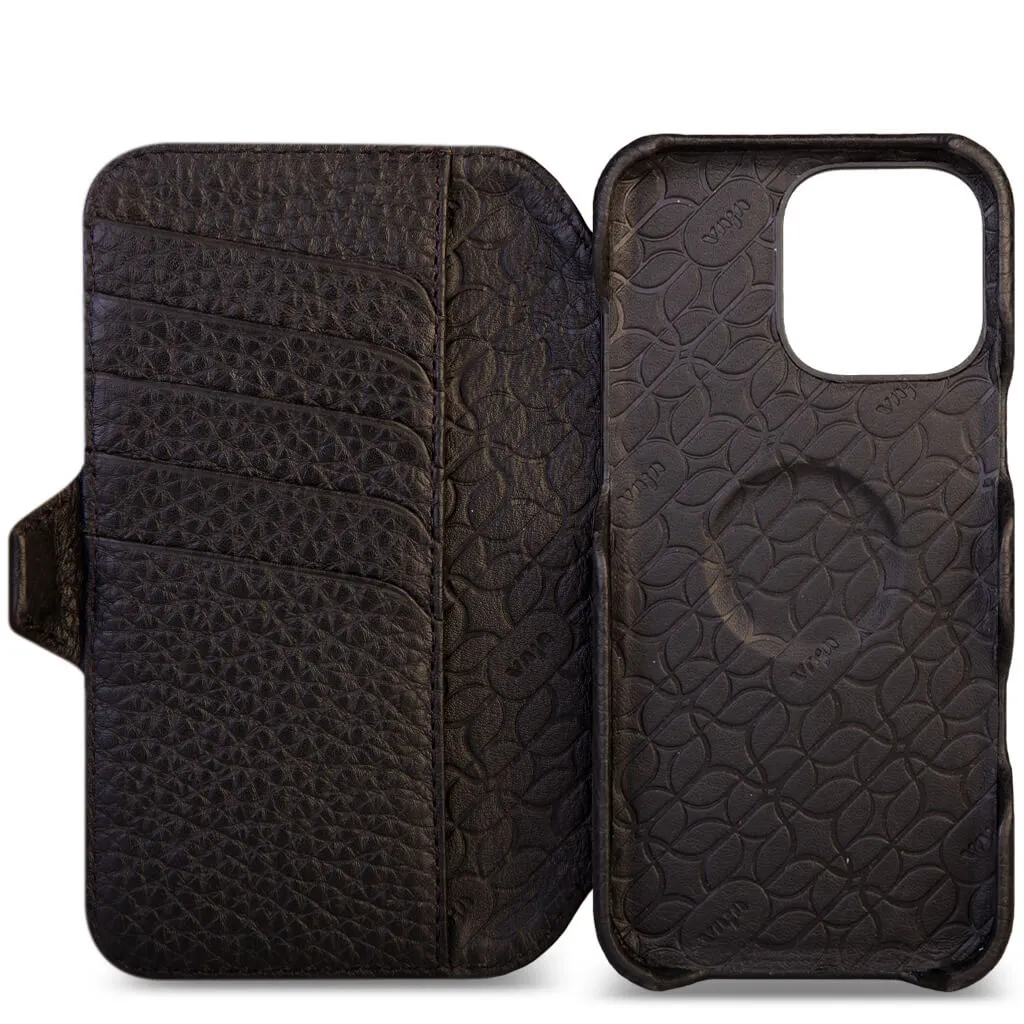 Wallet - iPhone 16 Pro Max leather case V-Mag