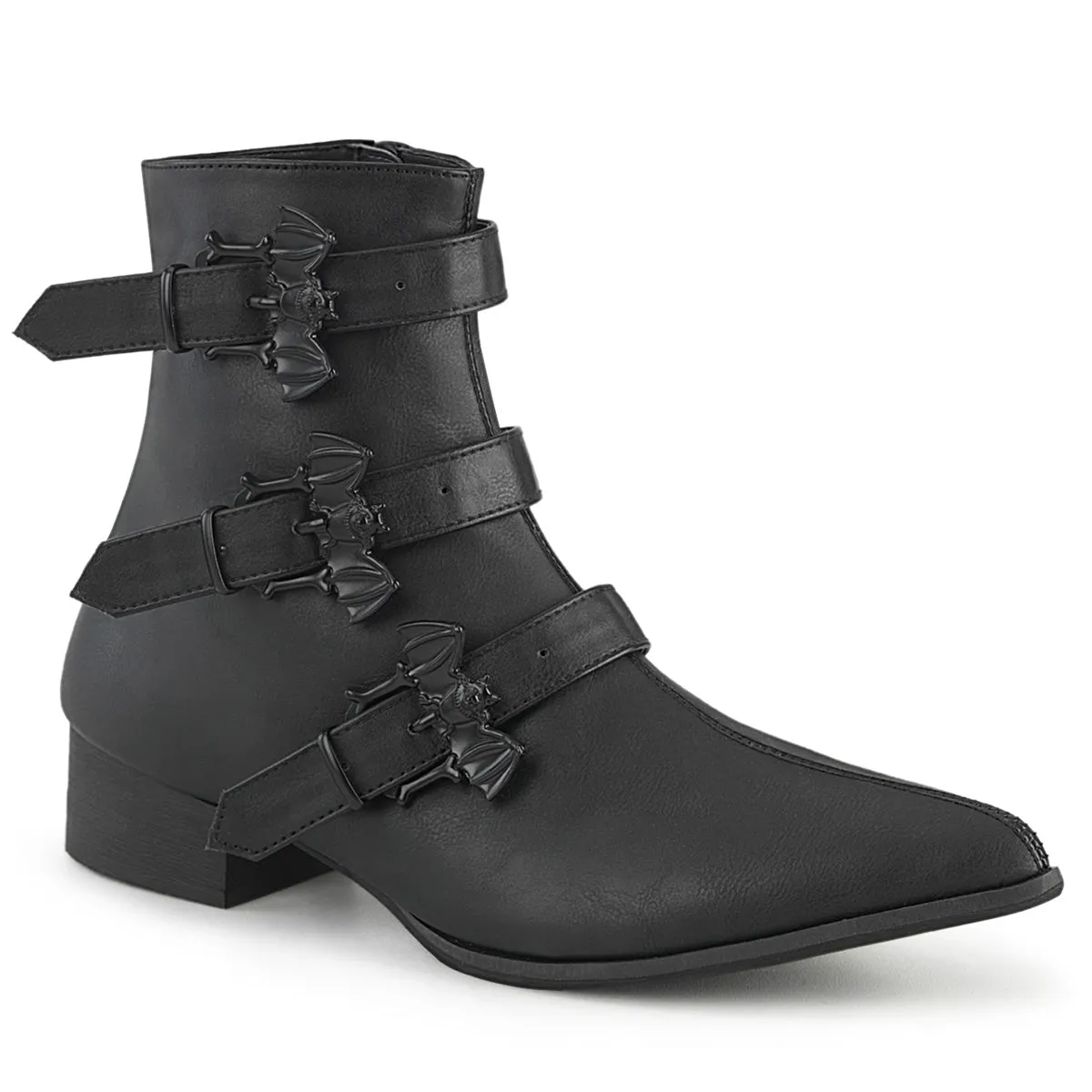 WARLOCK-50-B  Black Vegan Leather