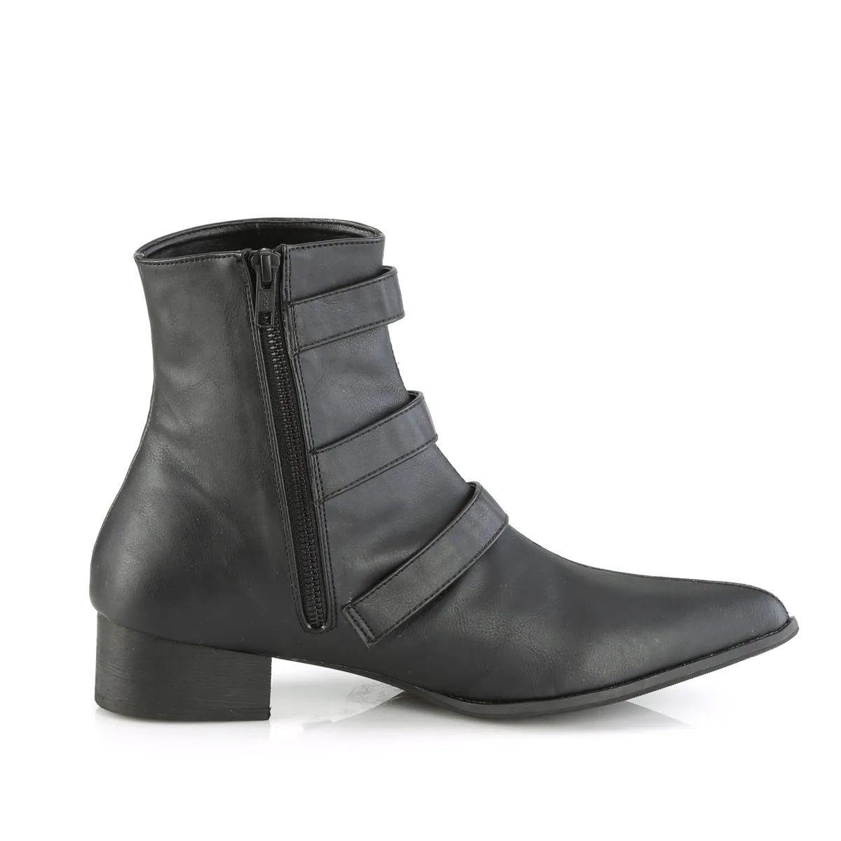 WARLOCK-50-B  Black Vegan Leather