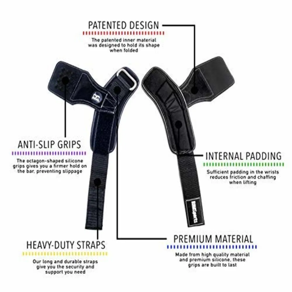 Weight Lifting Grips Straps Training Wrist Support for Workout