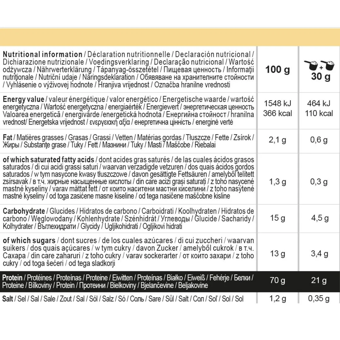 Whey protein vanille 900g