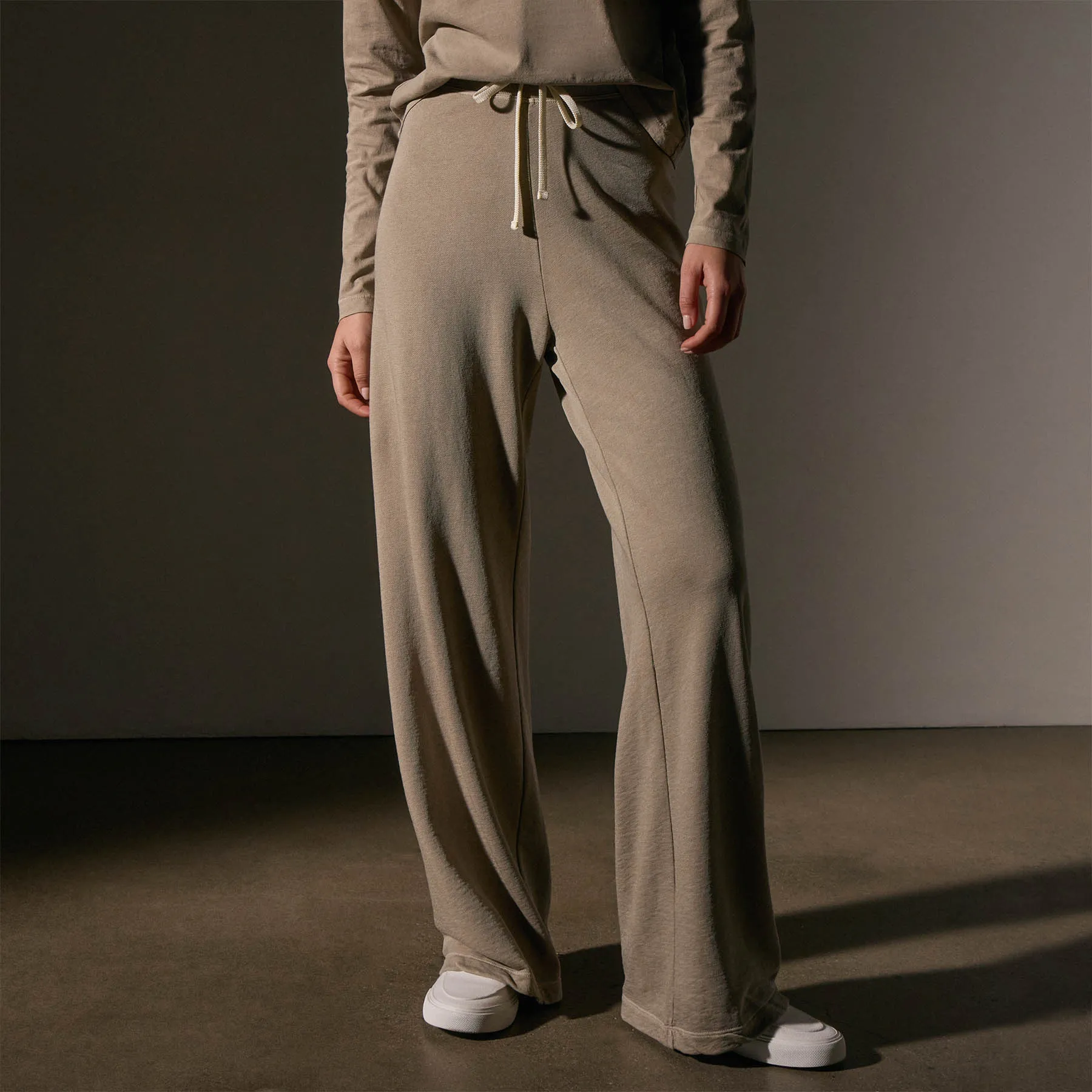 Wide Leg Sweatpant - Overcast Pigment