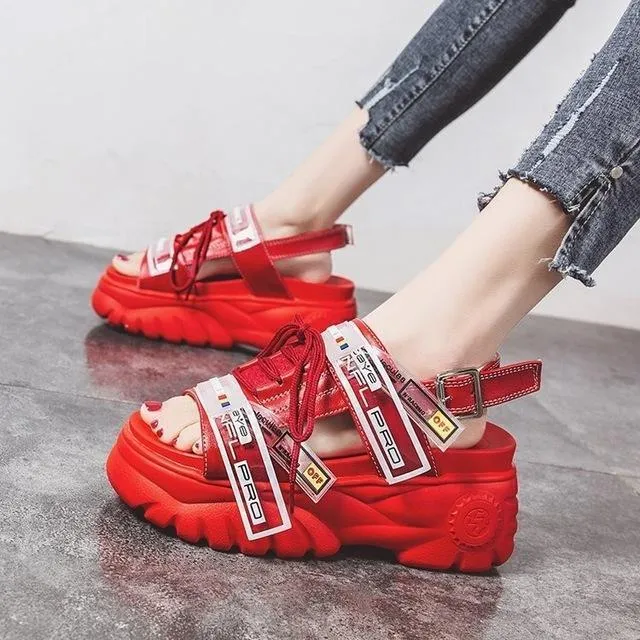 Women 8cm Wedge High Heels Shoes