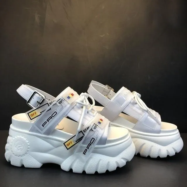 Women 8cm Wedge High Heels Shoes