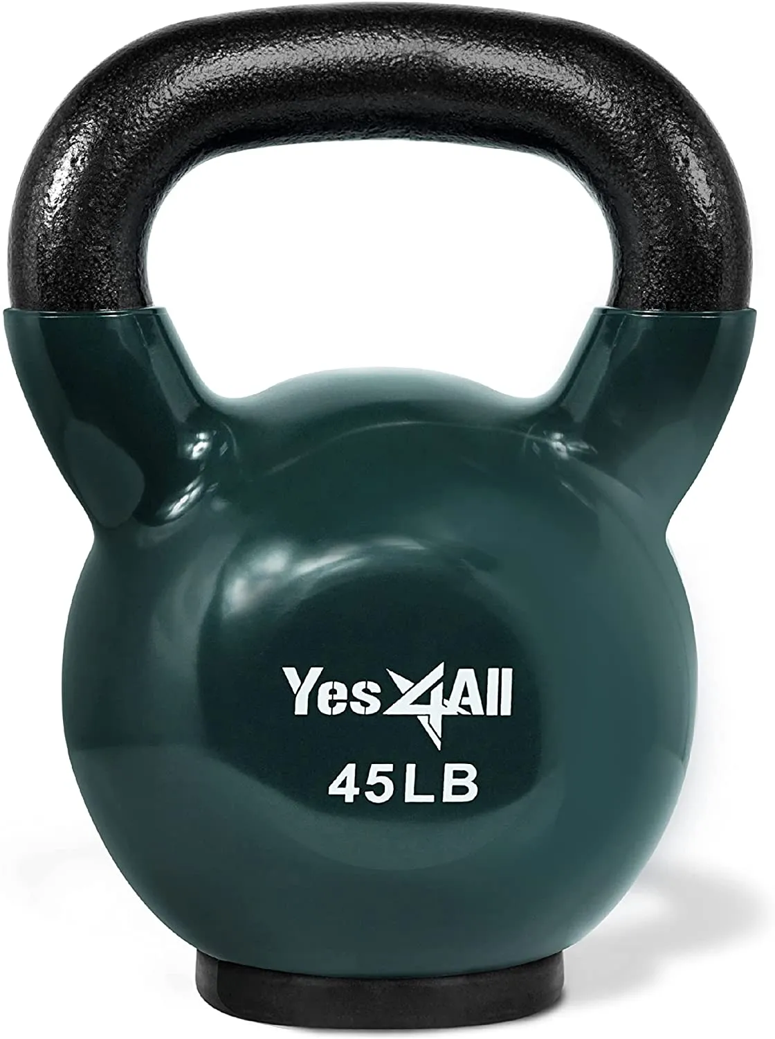 Yes4All Vinyl Coated Kettlebell With Protective Rubber Base, Strength Training Kettlebells for Weightlifting, Conditioning, Strength & Core Training (05Lb - Pink)
