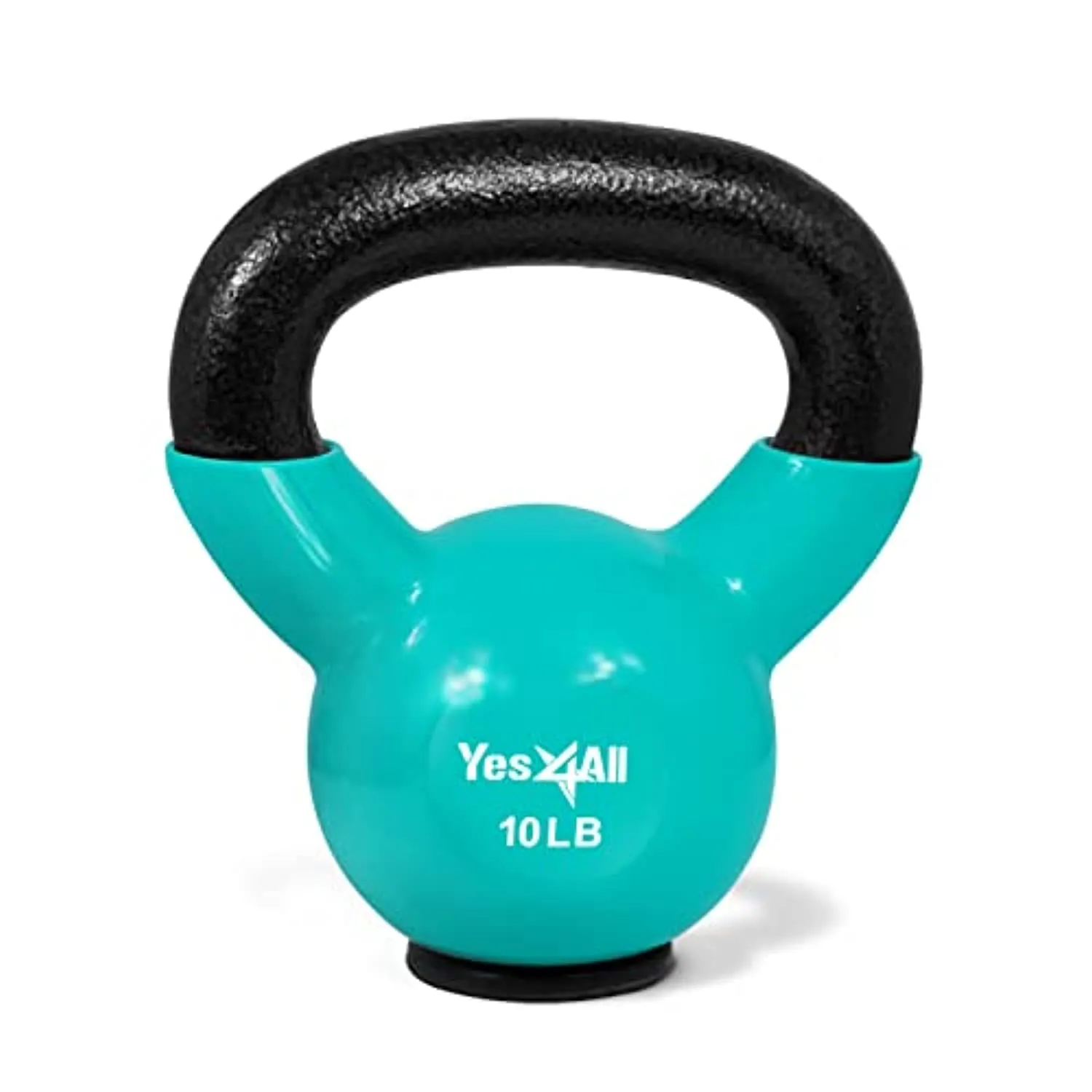 Yes4All Vinyl Coated Kettlebell With Protective Rubber Base, Strength Training Kettlebells for Weightlifting, Conditioning, Strength & Core Training (05Lb - Pink)