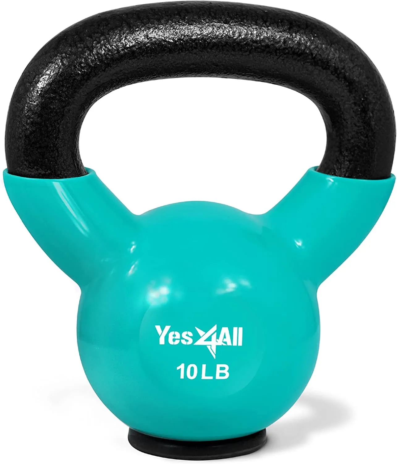 Yes4All Vinyl Coated Kettlebell With Protective Rubber Base, Strength Training Kettlebells for Weightlifting, Conditioning, Strength & Core Training (05Lb - Pink)