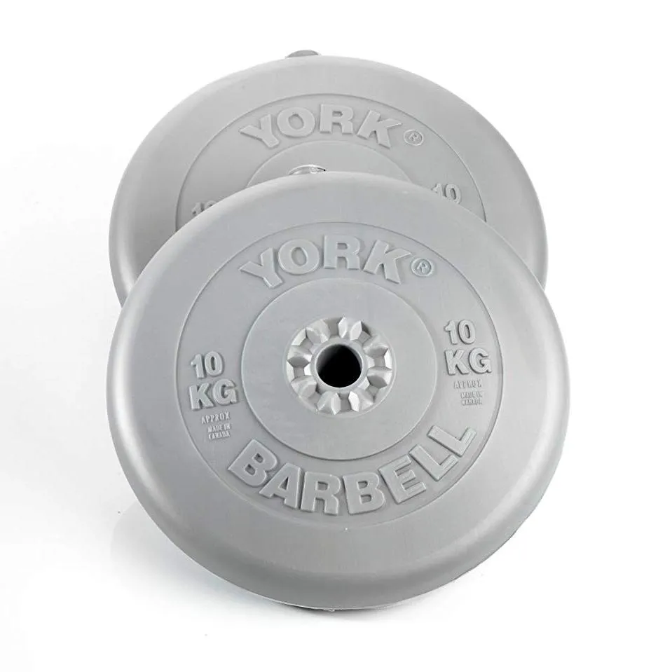 York 2 x 10kg Vinyl Weight Plates