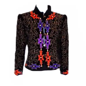 YVES SAINT LAURENT Velvet Evening Jacket with Gold Embroidery
