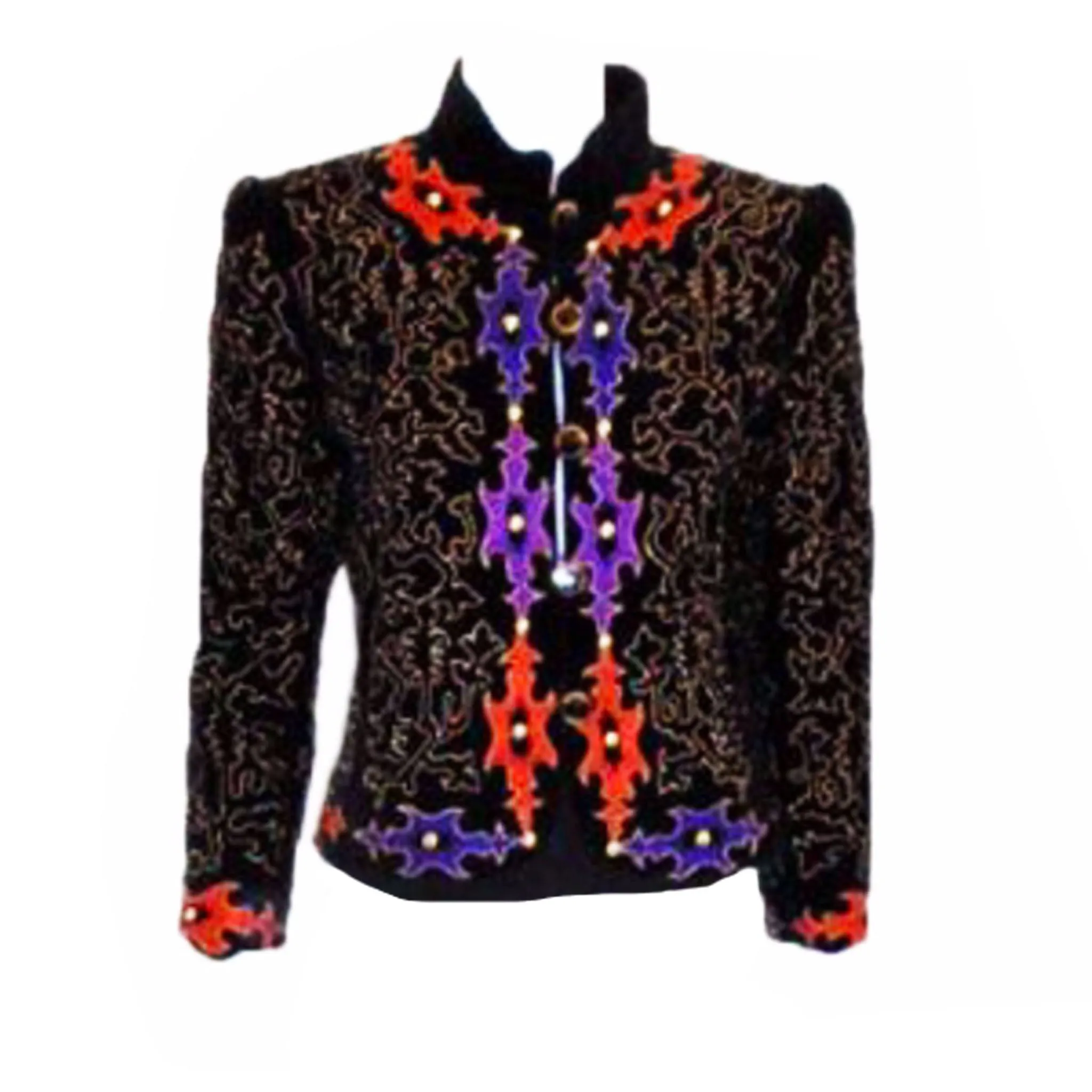 YVES SAINT LAURENT Velvet Evening Jacket with Gold Embroidery